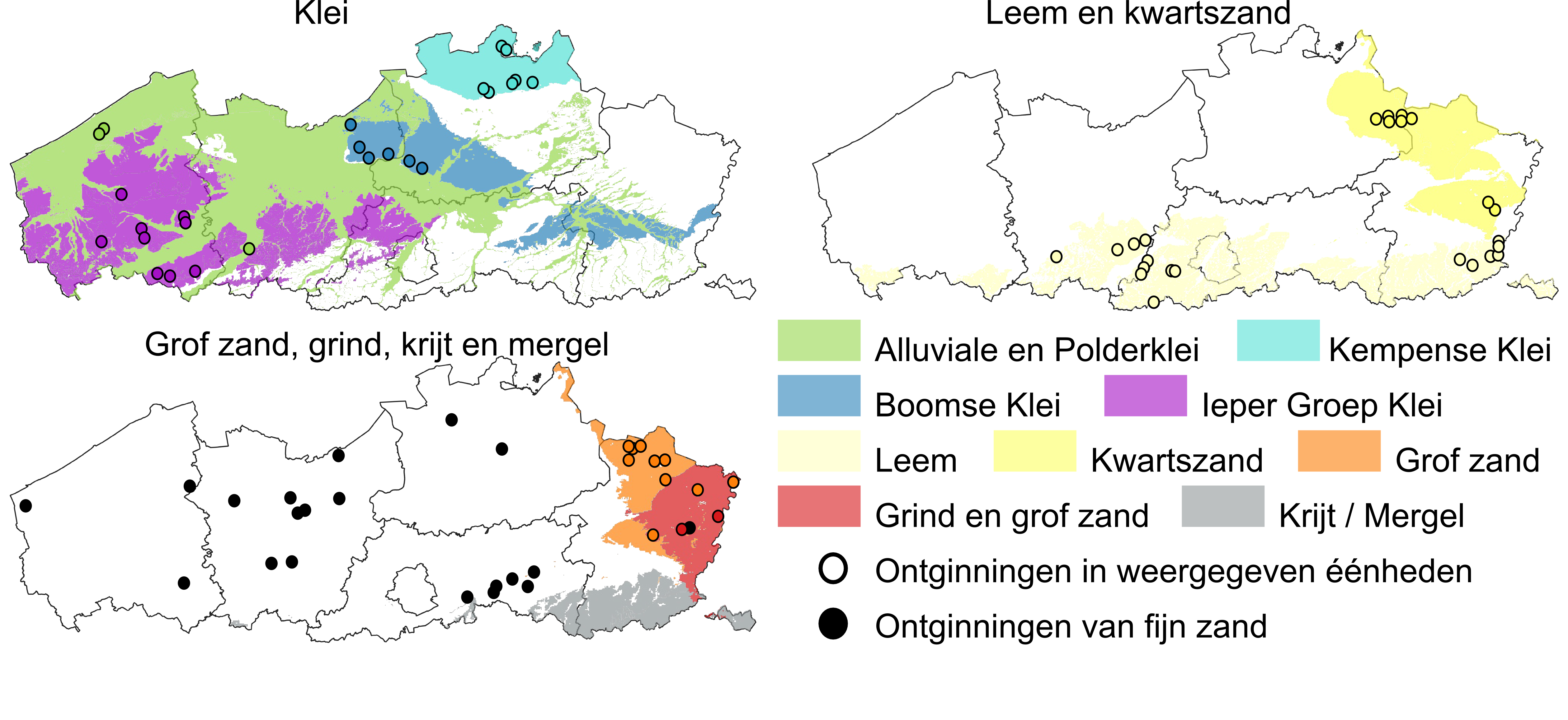 Delfstofvoorkomens in Vlaanderen