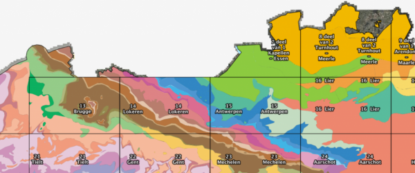 Tertiairgeologische kaart met toelichtingenboekjes