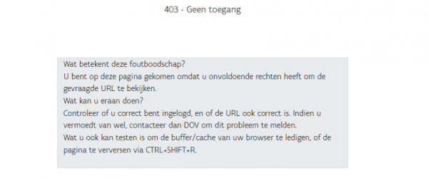 Foutmelding 403