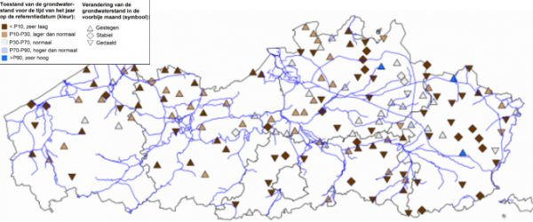 Relatieve grondwaterpeilen 05-10-2019